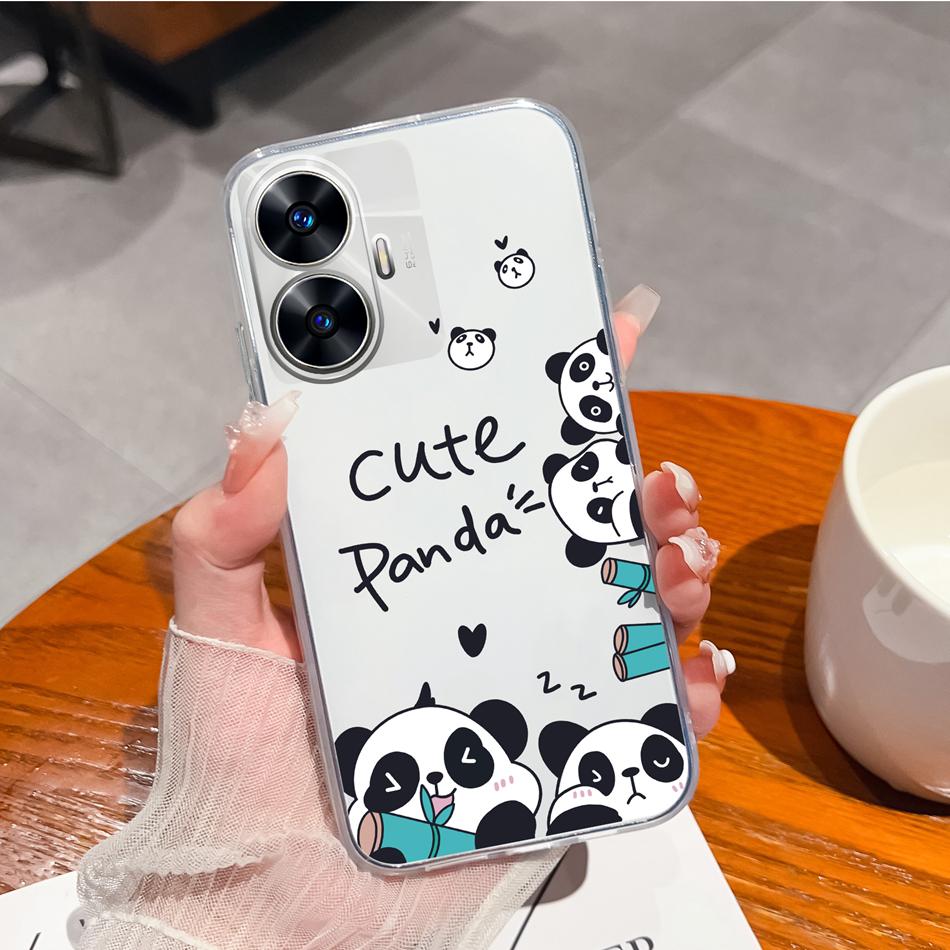 For OPPO Realme C55 C53 Phone Case Creative Soft TPU Silicone Clear Anti Drop Back Cover For Realme C 55 53 RealmeC55 Funda Capa