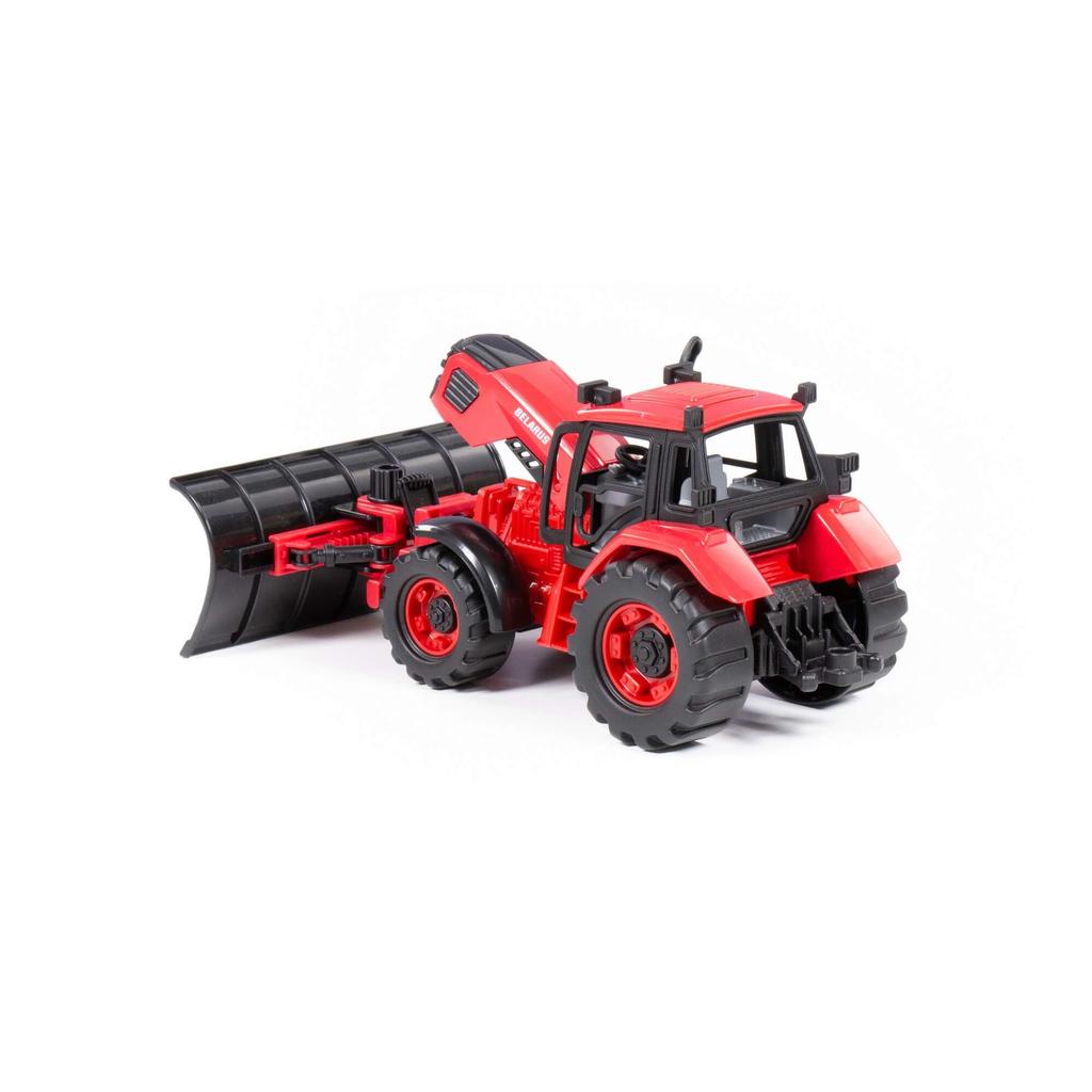 Wader Traktor "Belarus" Z Pługiem Śnieżnym Czerwony