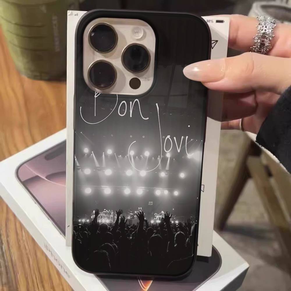 B-BonS J-Jovi Phone Case For IPhone 16 15 17 Pro 11 12 13 14 Pro Max Plus Soft Ripple Silicone Cover Shell
