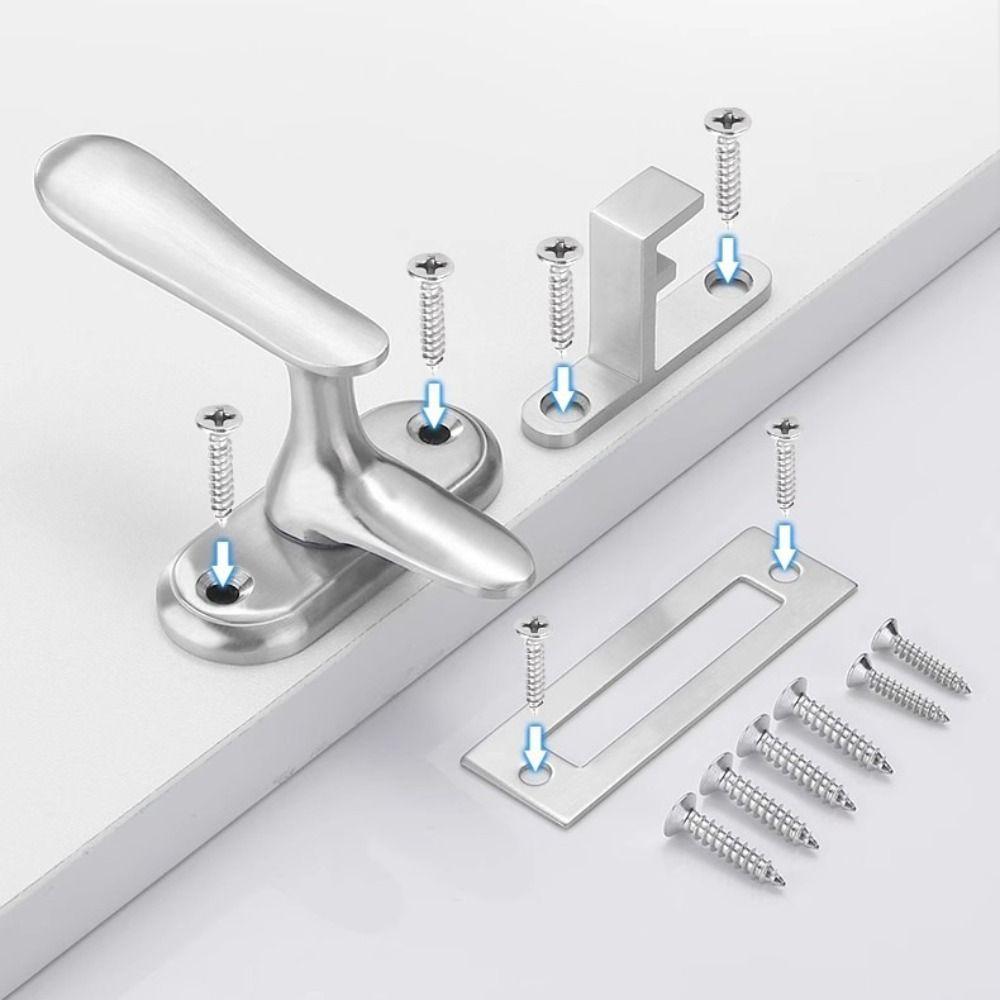 Hardware Door Sash Lock Stainless Steel Window Latch Handle Security Bolt Latch  Windows