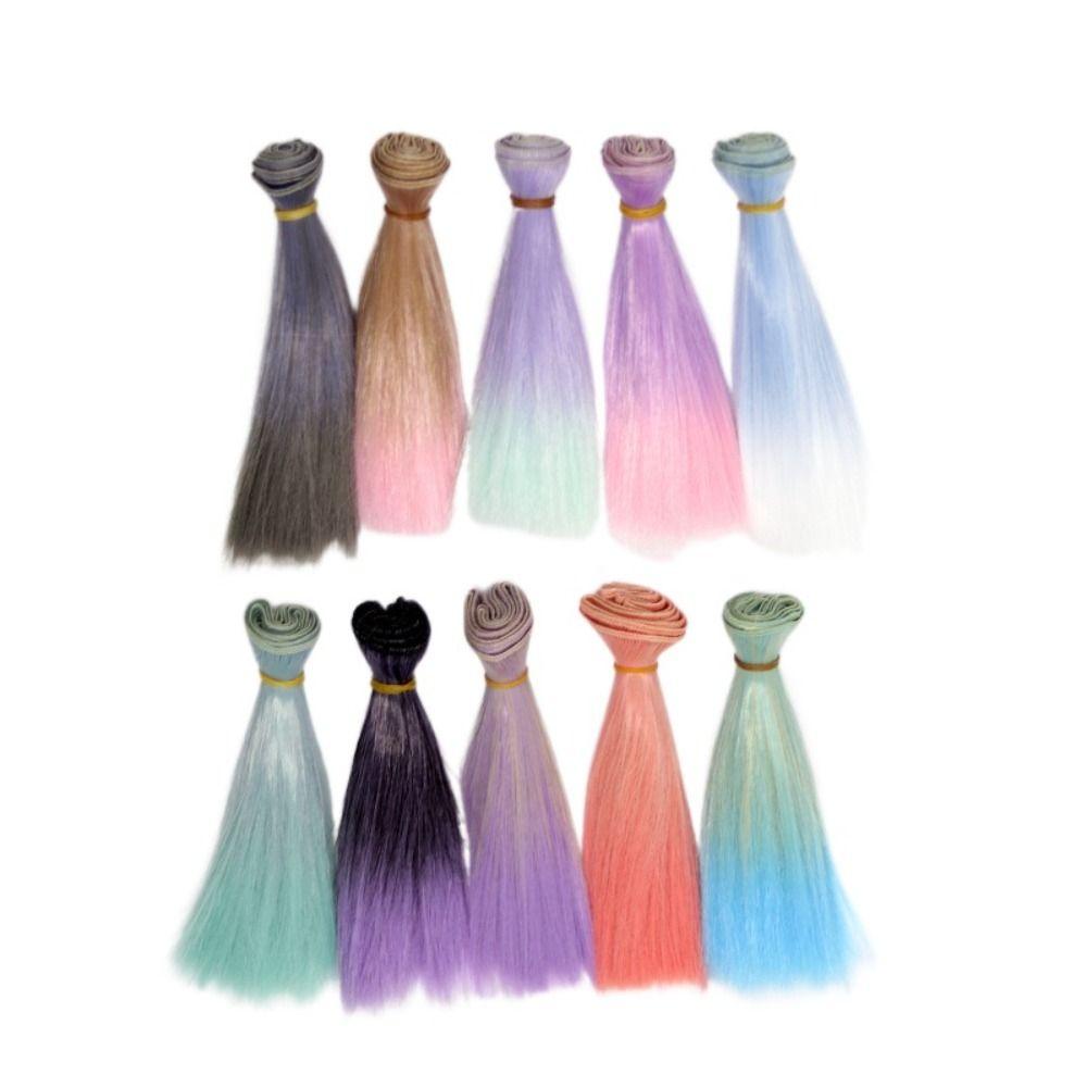 15*100CM Doll Hair Colorful Children Toy Gift 2024 Bjd Wig  for 1/4 1/6 1/8 Bjd