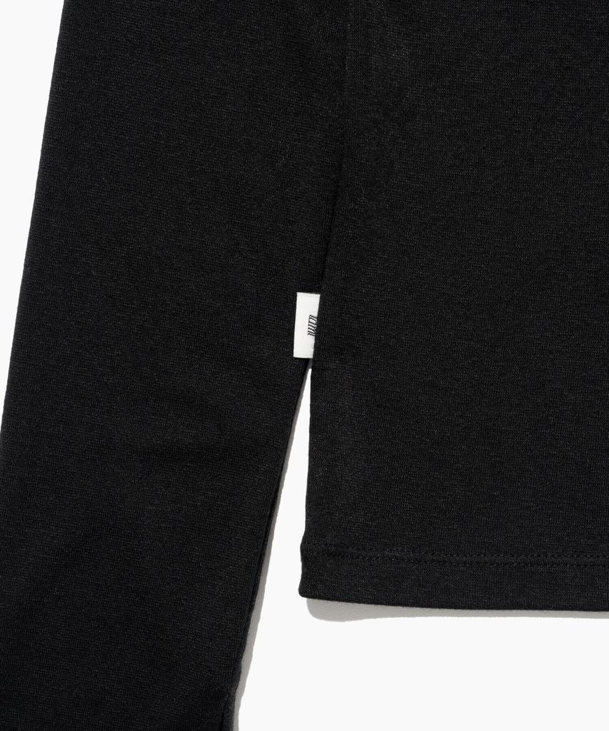 TTUDEMENT Basic Roll-Neck Pullover Black