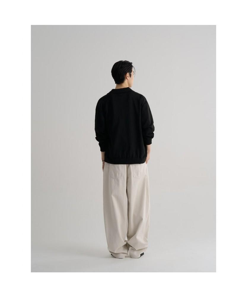 8SECONDS Structure Ivory Balloon Fit Denim Pants Ivory