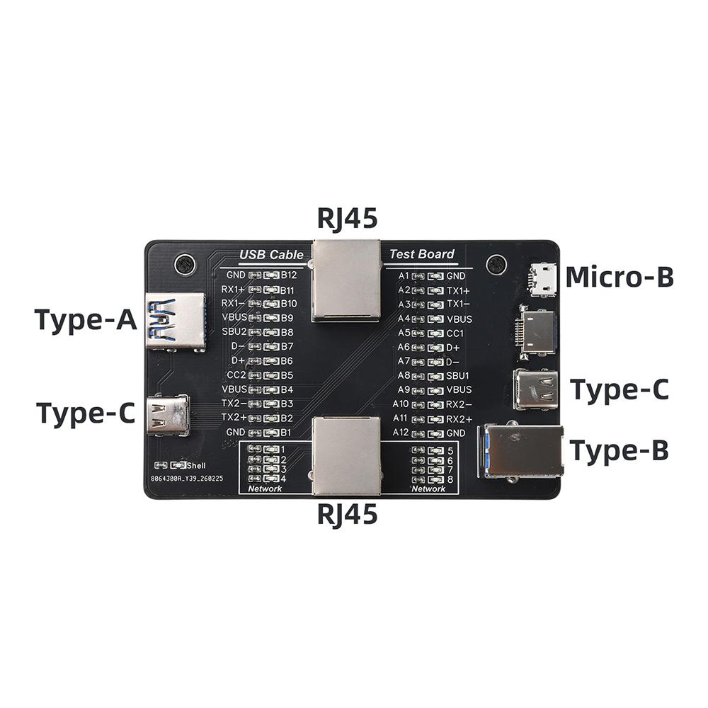 USB 1.1 Cable Tester Multifunctional Fault Detector Support RJ11/Lightning/Micro-B Test Wire Charging Tests Tool