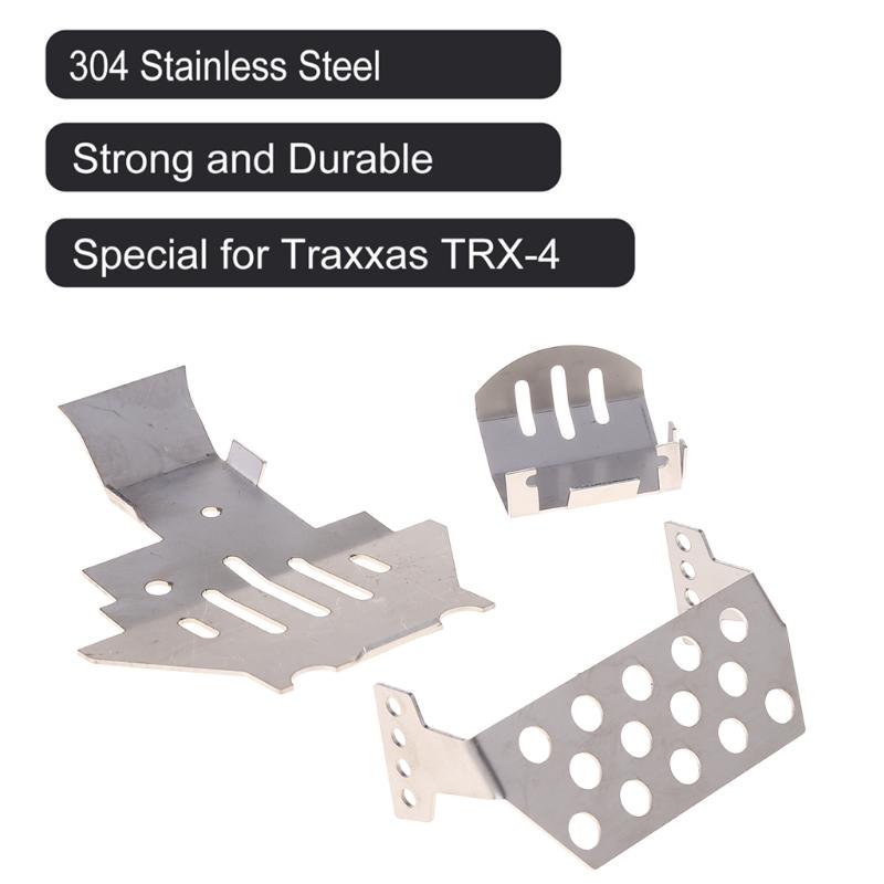 Chassis Armors Protection Guard Skids Plate For 1/10 TRX-4 T4 RC Car RC Car Accessories RC Crawler Car Anti-crash Skid