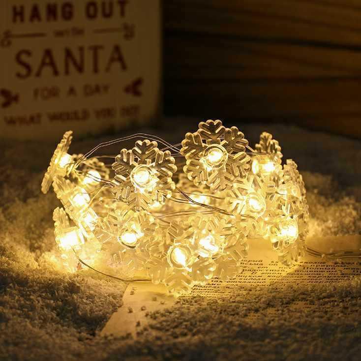 Christmas Decorative String Lights: Copper Wire Snowman, Santa Claus, Tree