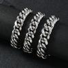 HNSP 316L Stainless Steel 13MM/15MM Cuban Link Chain Bracelet For Men Punk Street Hip Hop  Accessories