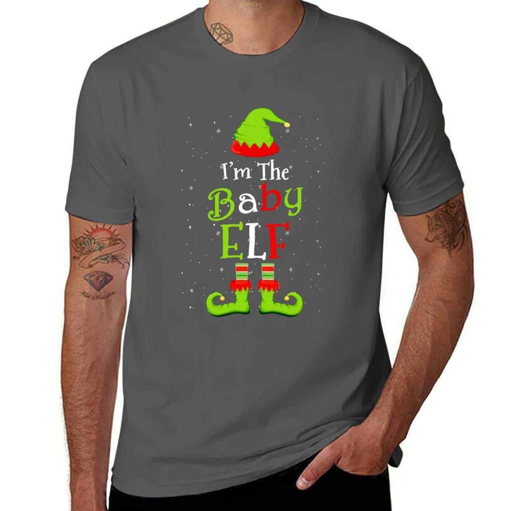 I'm The Baby Elf Family Matching Funny Christmas Group Gift T-Shirt Big and Tall Casual T-Shirt