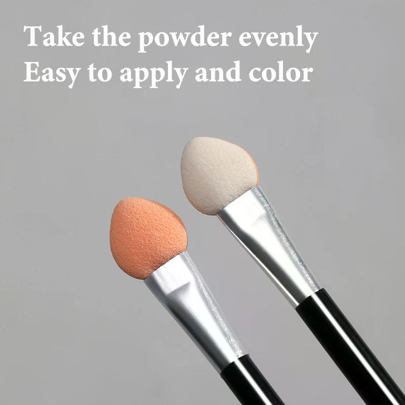10pcs Nail Powder Brushes Sponge Disposable Double Sided Eyeshadow Applicator Mirror Chrome Pigment Sponge Stick