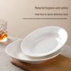 Zhilis Pure White Ceramic Flat Dinner Plate