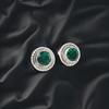 Chrome Diopside Gemstone 925 Sterling Silver Jewelry Handmade Wedding Studs 0.5" EE-128-3