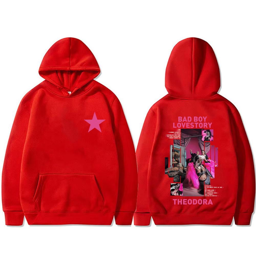 Rapper Theodora Mega Bbl Bad Boy Milostný příběh Grafická mikina Pánská Dámská Hip Hop Móda Pop Music Streetwear