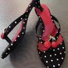 Cute!! French Polka Dot Cherry Flip-flops High Heels 2025 New Casual Versatile Foot Pinch Cool Slippers Women
