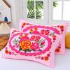 Retro Pattern Linen Pillowcases Soft Pillow Towel Retro Pillow Covers  Home Use