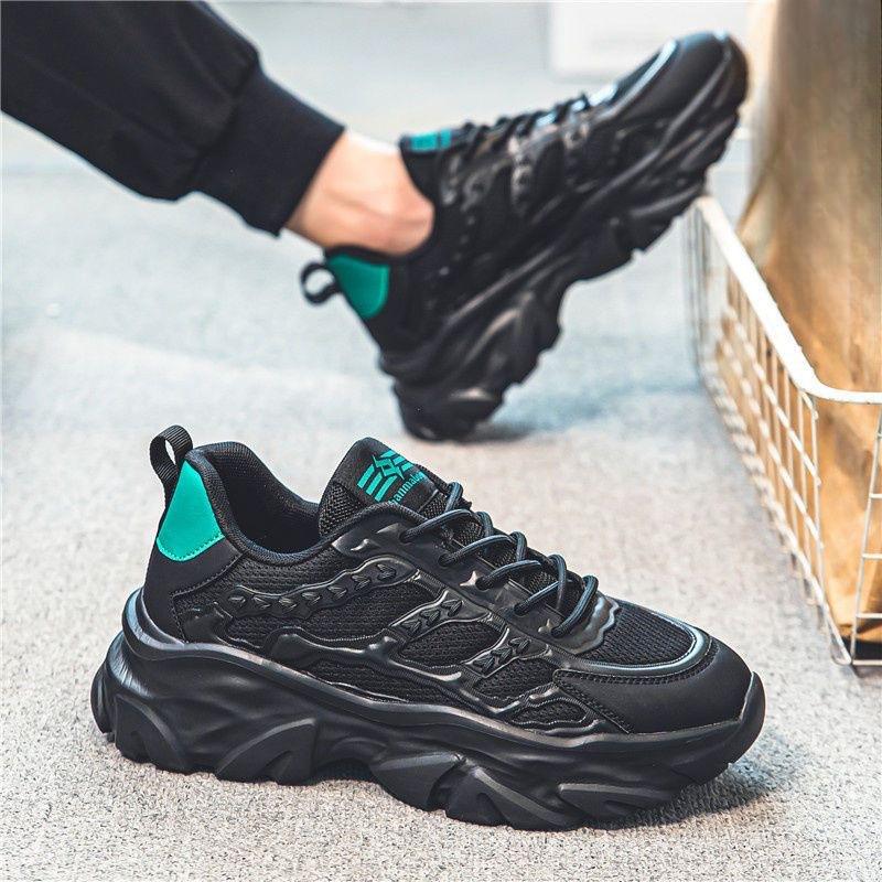 

Новые дышащие сетчатые туфли мужские корейские версии модные универсальные спортивные туфли на толстой подошве 44