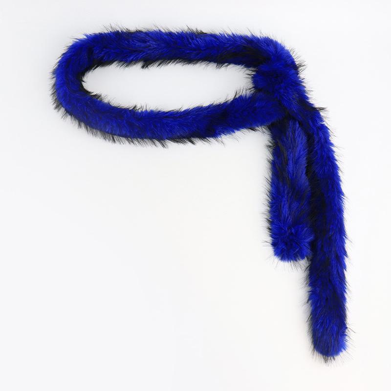 Unisex Winter Schal Hiphop Simulationsfell Taille Straße Lang Fell Taillenband Vintage Gürtel Taillen Accessoires Tanz Länge 180cm