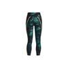Under Armour Project Rock Printed Compression Capri Pants Women Bottoms Teal 1377954-722