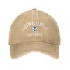 Edinburgh Scotland United Kingdom Unisex Unstructured Baseball Cap UK Flag Distressed Denim Hat Vintage Activities Gift Snapback