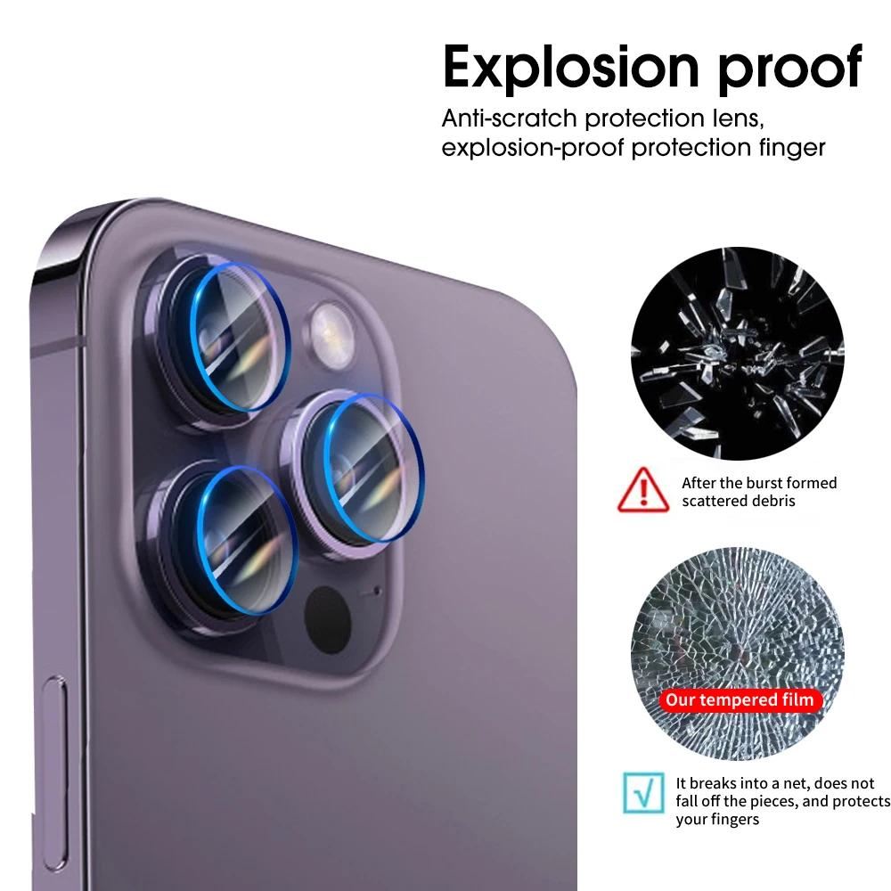 5-1Sets Camera Lens Glass For iPhone 16 15 Pro Max 15 Plus Camera Lens Screen Protector Film Tempered Glass For iPhone 16Pro Max