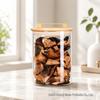 Moisture-Proof Glass Storage Jar for Grains, Cereal & Tea - Transparent, Sealed.