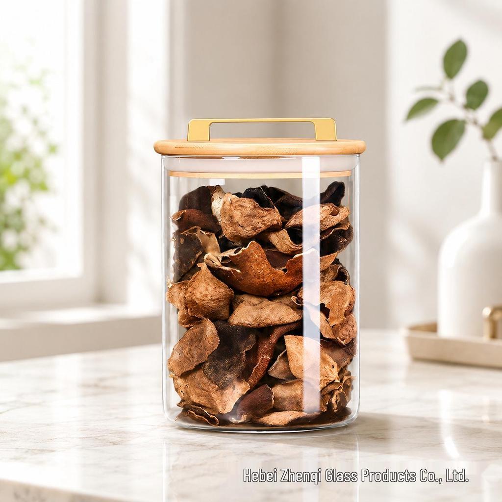 Moisture-Proof Glass Storage Jar for Grains, Cereal & Tea - Transparent, Sealed.