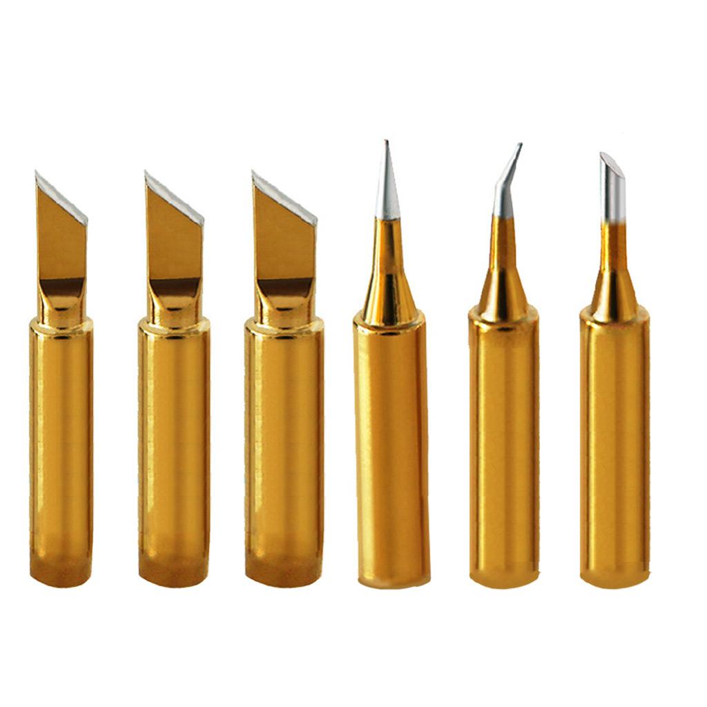 Lead-free Replacement Pencil Soldering Tip Solder Iron Tips 900M Gold for DIY