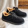 Men's Cotton Padded Flats Winter Snow Boots Warm Fur Fleece Lined Ankle Boots Anti-Slip Outdoor Platform Casual Board Shoes 2026