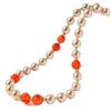 High Quality Maillard Brown Artificial Crystal Pearl Natural Agate Necklace Neck Chain Sweater Chain Women