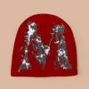 Autumn and Winter European and American Style Jacquard M Letter Knitted Hat Men and Women Warm Retro Street Ins Hip Hop Pullover Hat