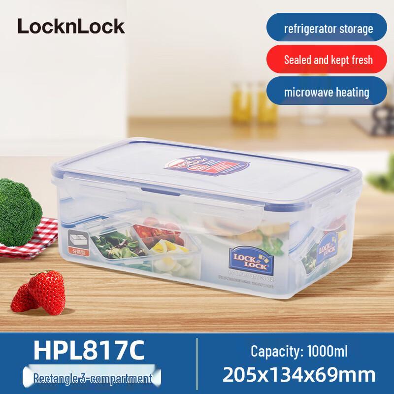 

LocknLock Plastic 3-Compartment Food Container