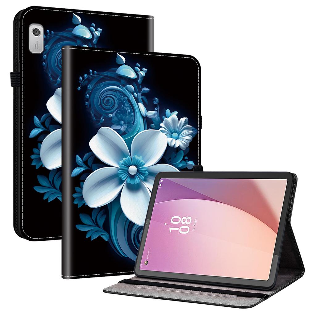 Pro Lenovo Tab M9 Kožené pouzdro Vzor Tištěný Stojánek Kryt na tablet se sloty na karty