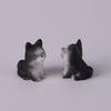 2pcs Dollhouse Cute Puppy Dog Model Kawaii Mini Animal 1:12 Figurine Miniature Resin Keychain DIY Landscape Scene Decor Ornamen