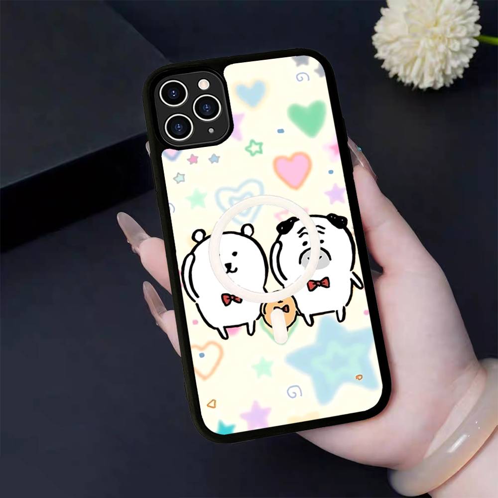 Popular Cute J-Joke B-Bear Magnetic Wireless Phone Case For IPhone 17 16 15 14 Plus 13 12 11 Pro Max