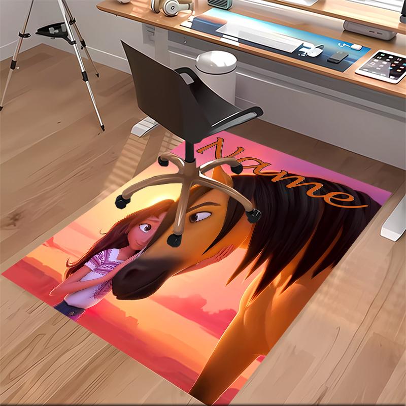 Custom personalization Spirit Riding Free Print Area Rug - Soft, Washable Non-Slip Indoor Mat,Living Room,Home&Office Decorative Rug