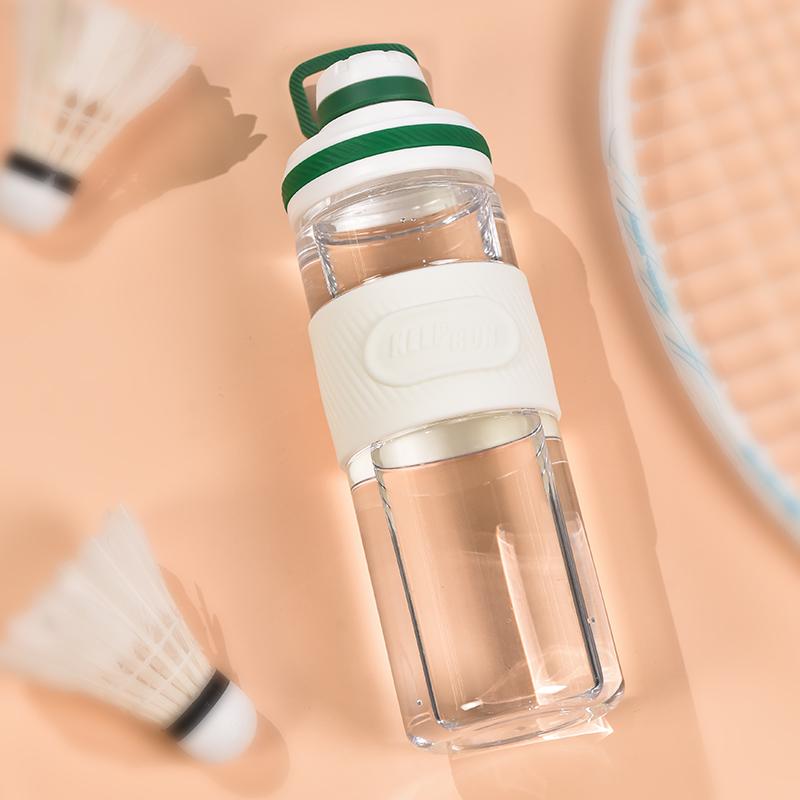 1PC 650ml/22oz Tritan Plastic Sport Water Bottle with Spout Lid Premium BPA-Free Food Grade Clear Material Premium Quality