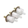 RATCHROLL Motorcycle Fuel Inline Filter 3-Pack Clear Universal 60x31mm 8mm Hose Reusable High-Flow Replacement Set