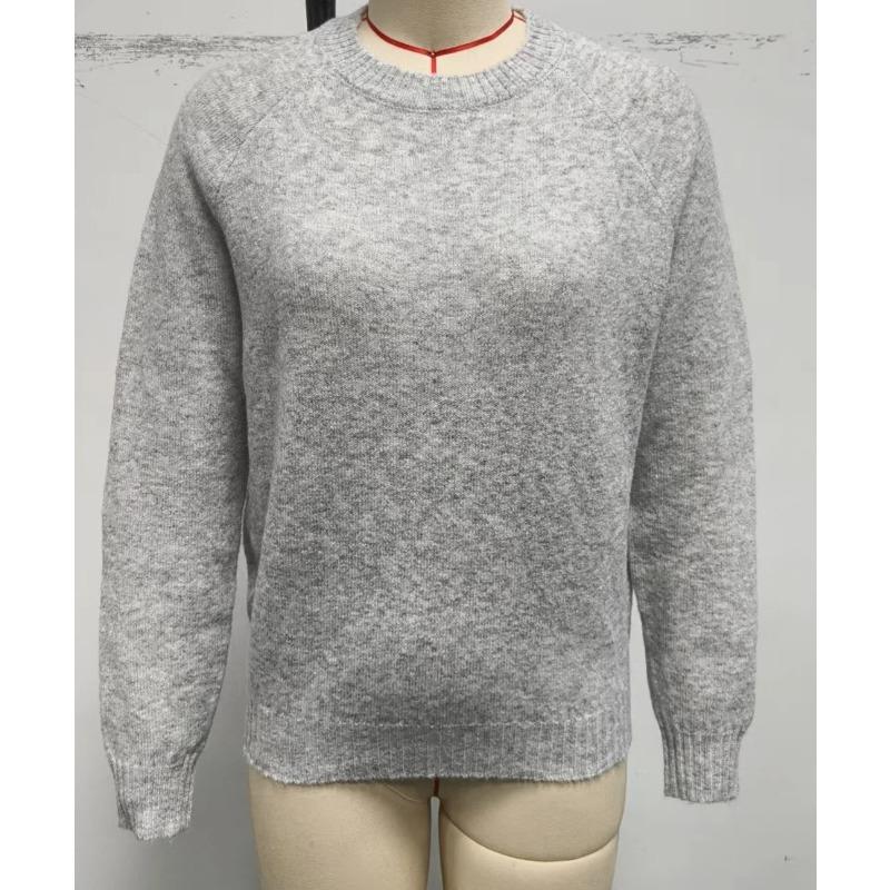 Gentle Retro Knitted Pullover Women's Spring and Autumn Loose Soft Waxy Casual Thin Sweater