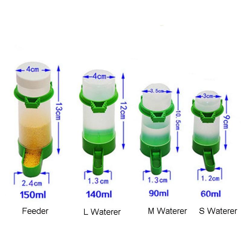 

Bird Feeder Food Water,Feeding Automatic Drinker Parrot Pet Dispenser-Cage. S Waterer