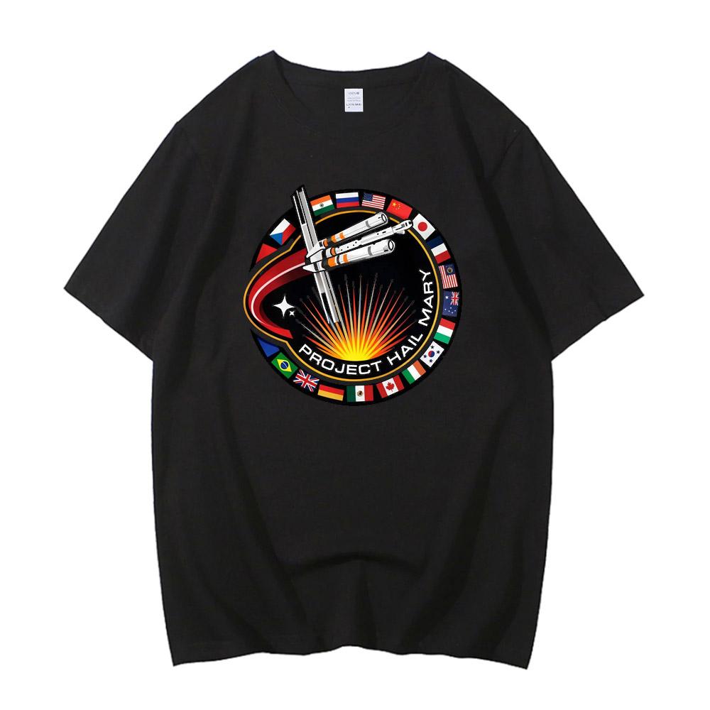 Unisexs Tshirt Cotton Project Hail Mary T Shirt Unisex and Women Summer Streetwear TShirts Cartoon Harajuku Tee Shirt Short Sleeve