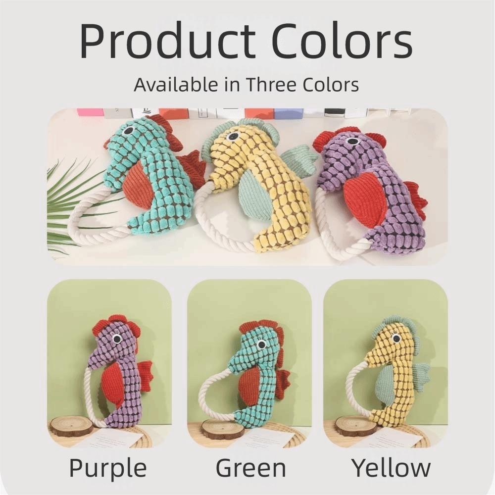 Funny Squeak Dog Bite Resistant Seahorse Interactive Squeak Interactive Design Pet Seahorse Puppy Dog