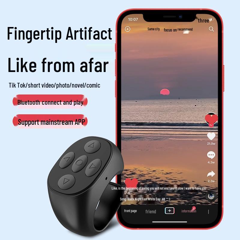 

Bluetooth Кольцо-Пульт для Селфи для Мобильных Телефонов (Совместимо с Kuaishou и Douyin) jx-03 Pink (Three Buttons)
