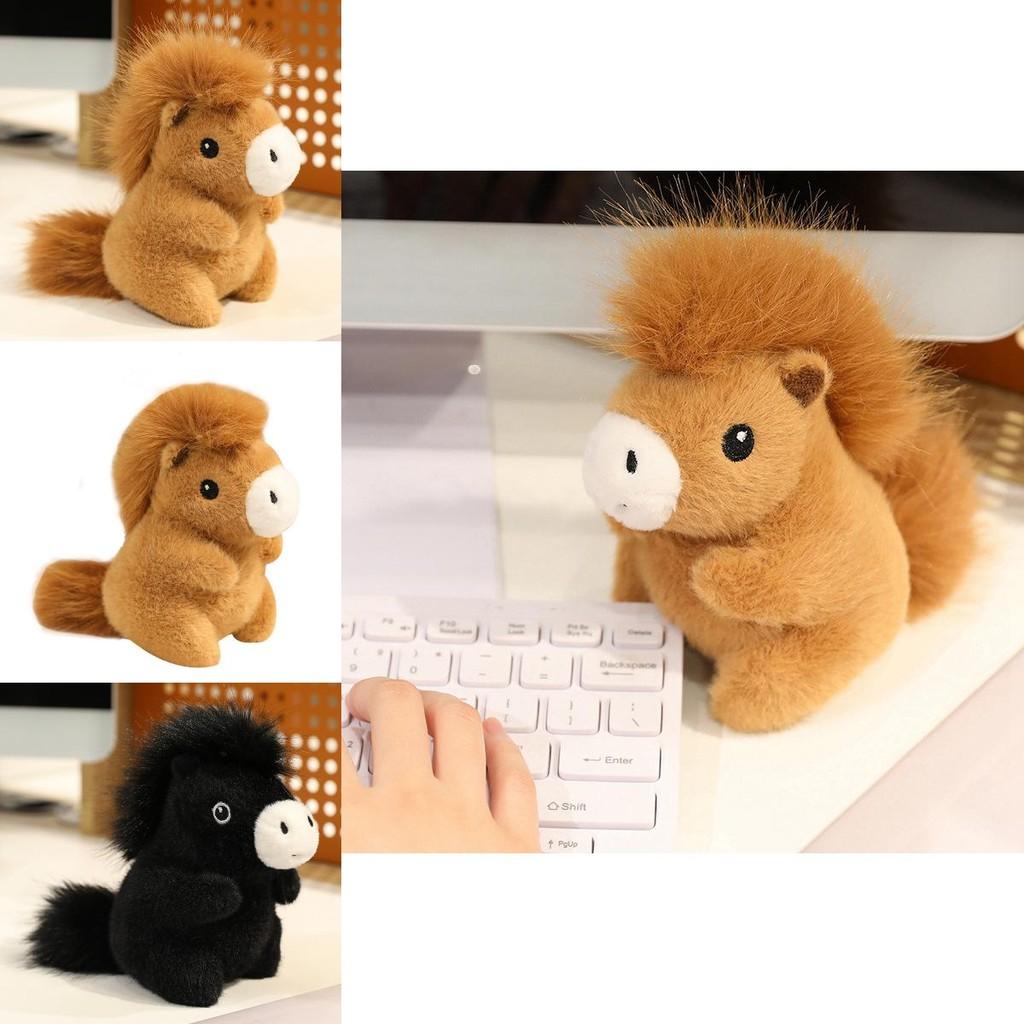 Plush Pony Stuffed Animal Toy For Kids And Girls Gift Decor Office Desk Companion