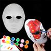 10Pcs Blank Mask Smooth Surface Full Face Mask Creative Paintable Paper Mask DIY Masquerade Mask Halloween Props