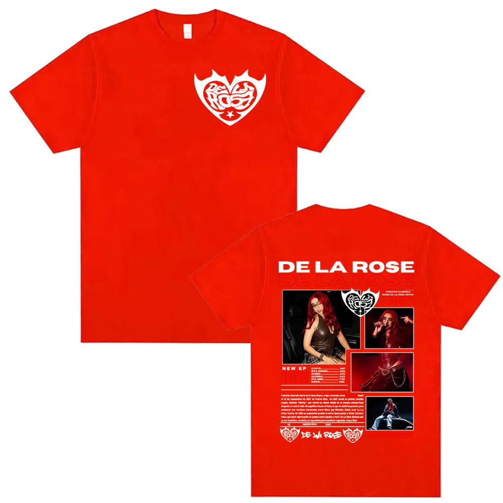 

Singer De La Rose New Album Tour Graphics Tshirts Men Women High Street Hip Hop Summer Shirt Casual 100 Cotton Loose T Shirt M