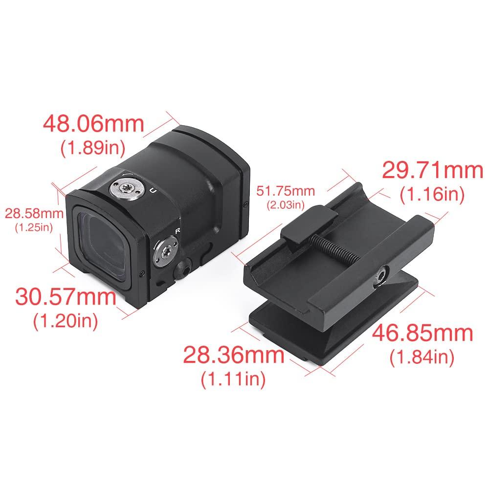 QIRUIMY Aim Point ACRO P-2 Red Dot Sight Replica for GLOCK with Mount and 20mm Rail Compatible REPTILIA Type High/Low Mount Set (Black)