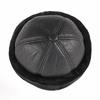Fleece Lined Windproof Snow Ski Cap Fur Leather Russian Hats Warm Winter Hat  Winter