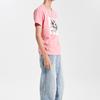 Li Ning X Disney T Shirts Men's Apricot Pink Crew Neck Moderate Straight Fit AHSQ527-3