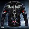 2023 New Men's Skull Hoodie Sweatshirts 3D print Head Pattern Hooded Pullover Autumn Fashion Casual Sweatshirt
