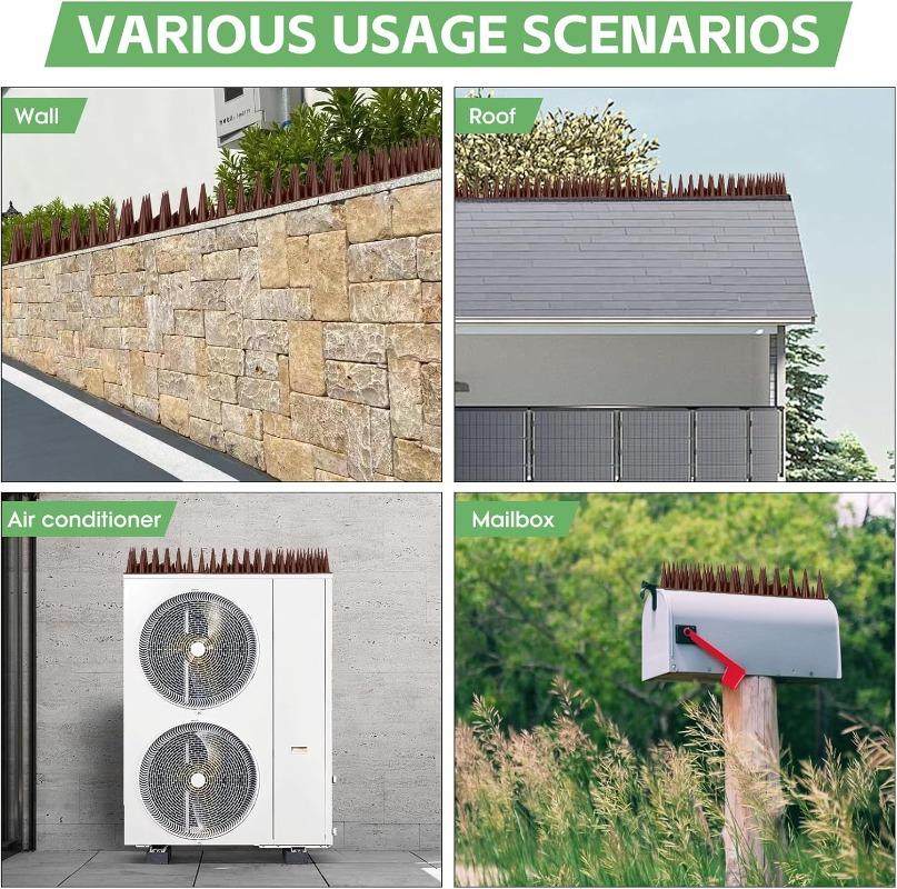 10/1 unid. Espigões Repelentes de Pássaros para Exterior Flexíveis Pássaros Pombo Gatos Espigões Dissuasores para Jardim Janela Cercas Telhado Varanda Corrimão