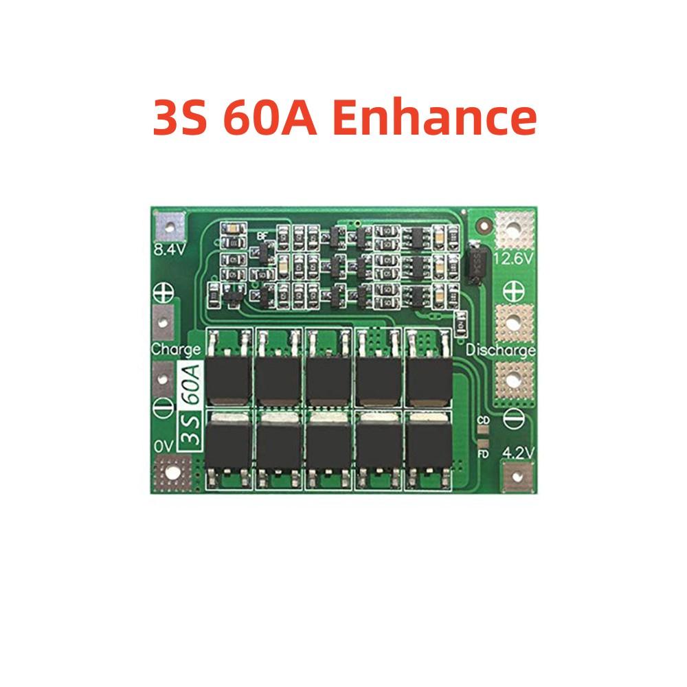 3S 4S 40A 60A Li-ion Lithium Battery Charger Protection Board 18650 BMS For Drill Motor 11.1V 12.6V/14.8V 16.8V Enhance/Balance